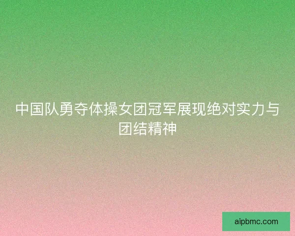 中国队勇夺体操女团冠军展现绝对实力与团结精神